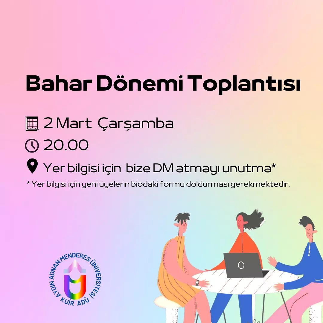 Kuir ADÜ Bahar Dönemi toplantısı alıyor! - ÜniKuir