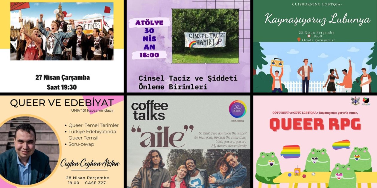 Nisan’ın son haftasında üniversiteli LGBTİ+ topluluklardan birbirinden çeşitli etkinlikler - ÜniKuir